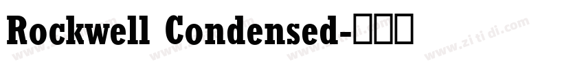 Rockwell Condensed字体转换